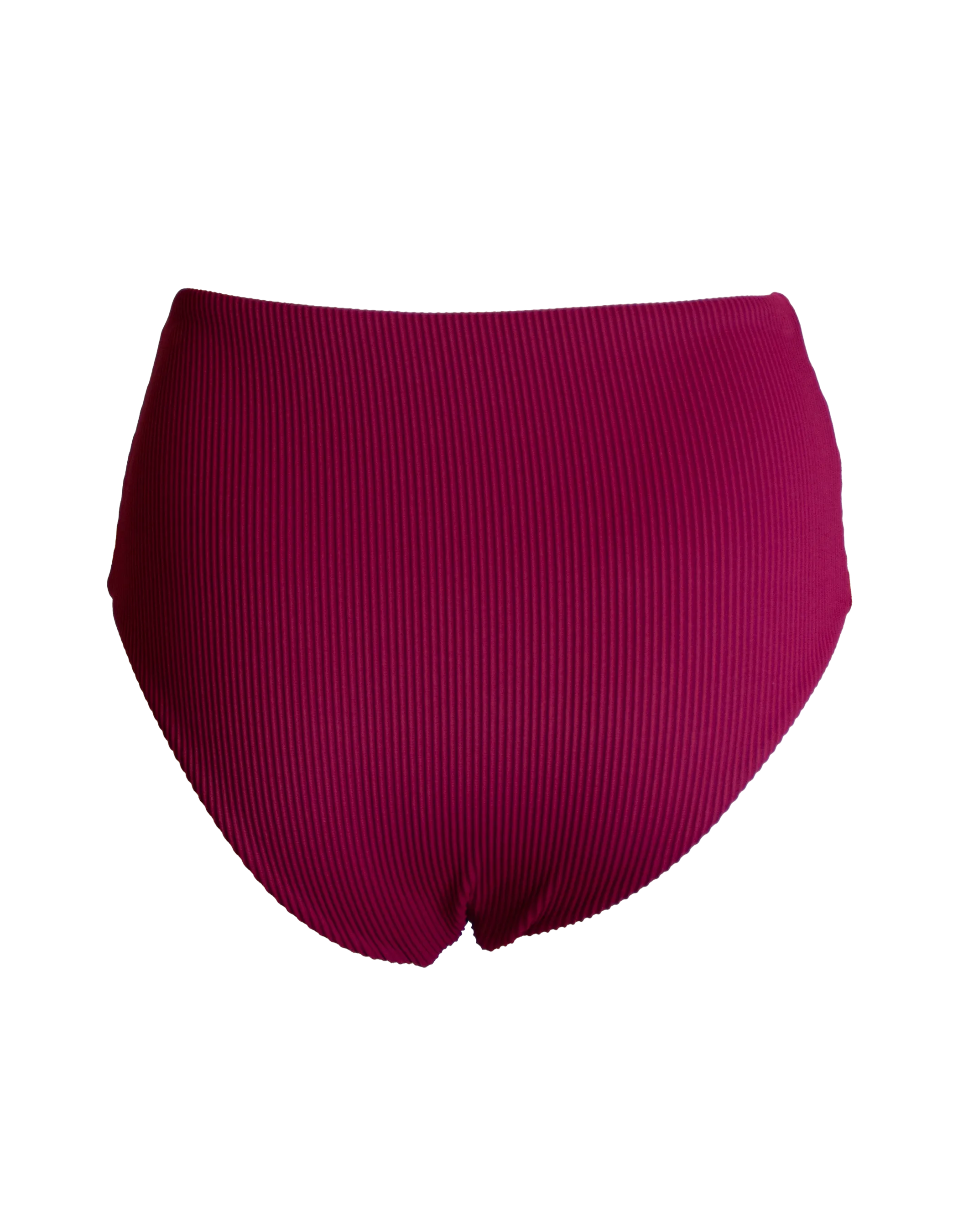 High Waist Plum Womens Ribbed Bikini Bottoms