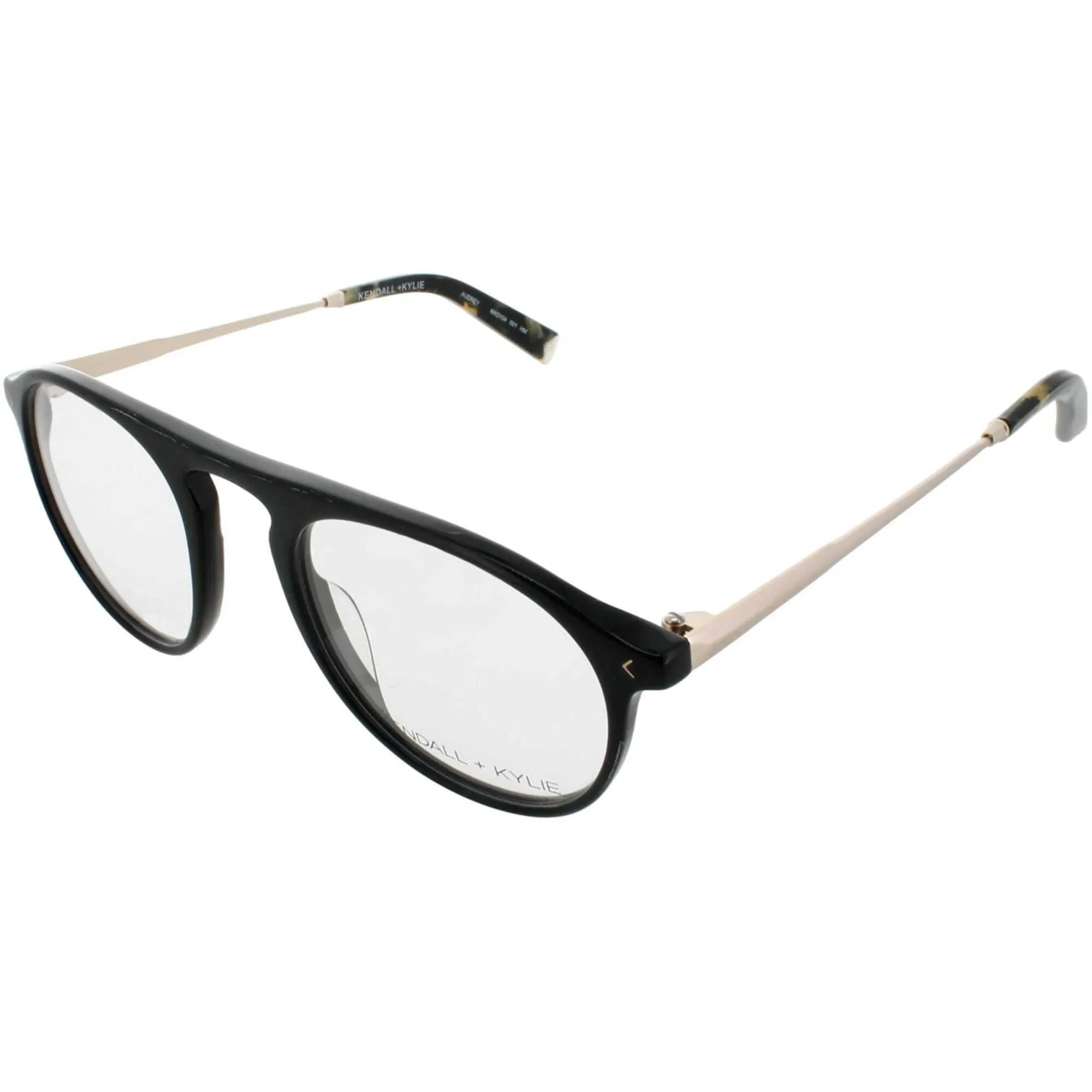 Kendall   Kylie Women's Eyeglasses - Black Round Frame Demo Lens | KKO104G AUDREY 1