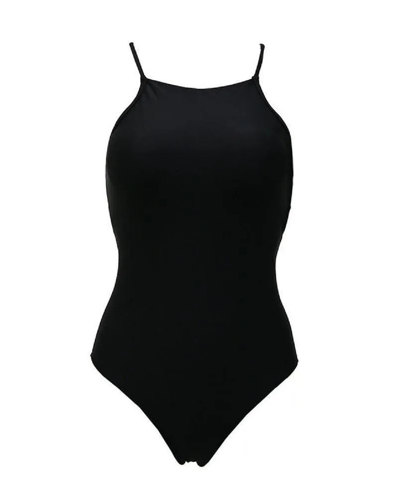 Lace-Up Back One Piece Swimsuits