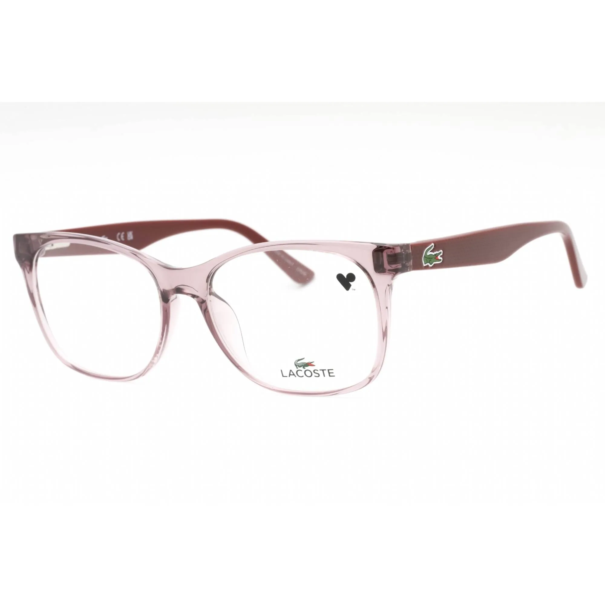 Lacoste Women's Eyeglasses - Rose Nude Plastic Rectangular Full Rim Frame | L2767 662