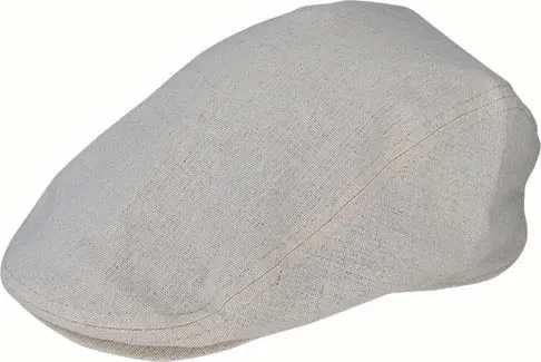 Linen Blend Flat Cap