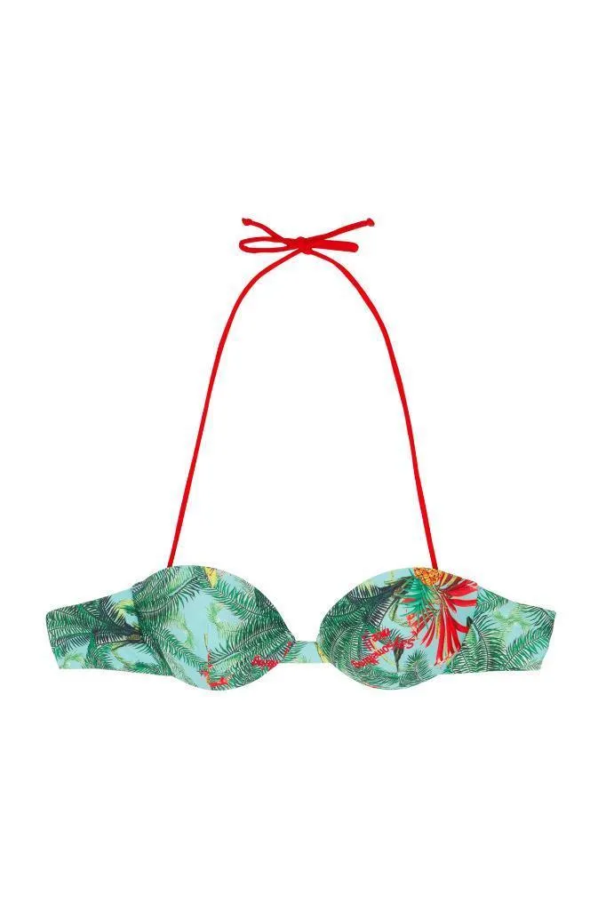 Luha Tropical Bandeau Bikini Top and Bottoms Desigual Style 52M20A8 and 52M20A9