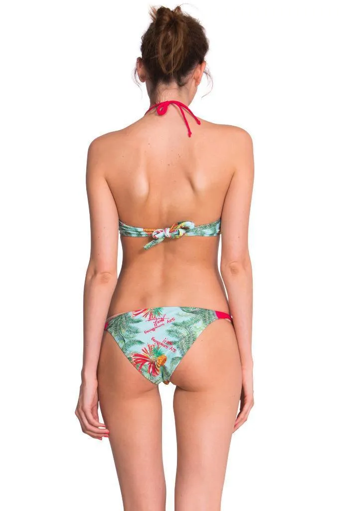 Luha Tropical Bandeau Bikini Top and Bottoms Desigual Style 52M20A8 and 52M20A9