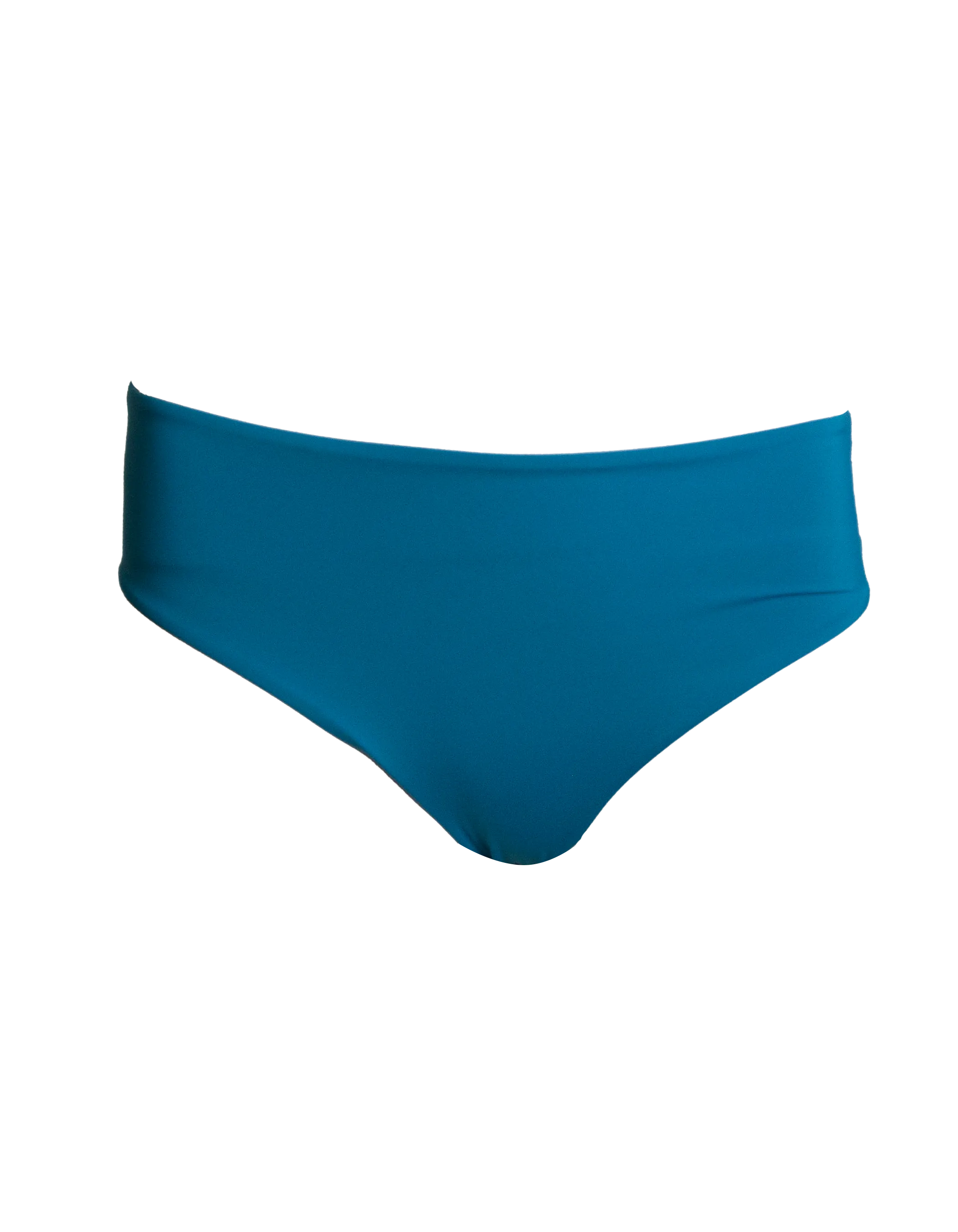 Mid Waist Teal Womens Bikini Bottoms