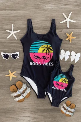 Mom & Me - "Good Vibes" One Piece Swimsuit