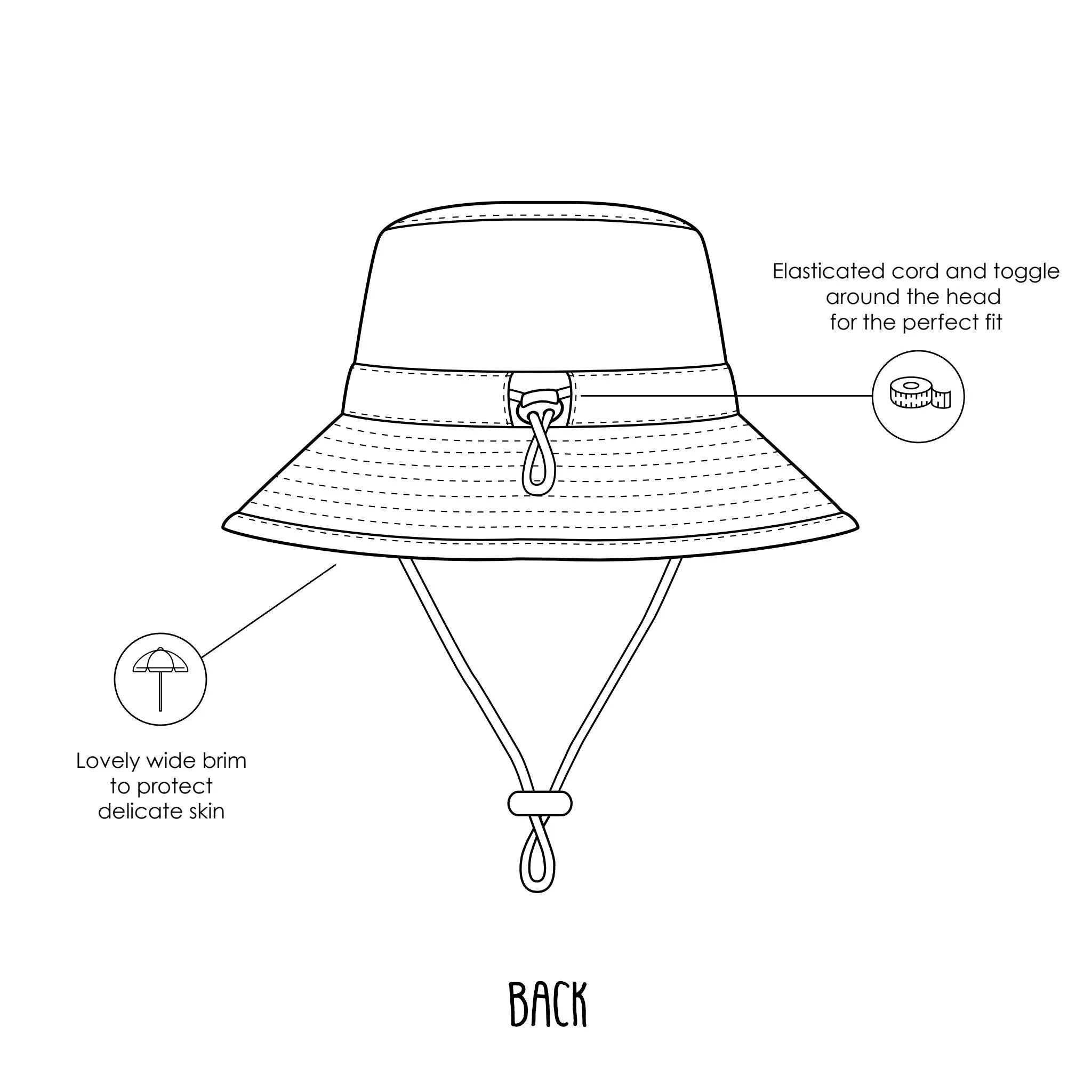 Monet Broad Brim Bucket Hat