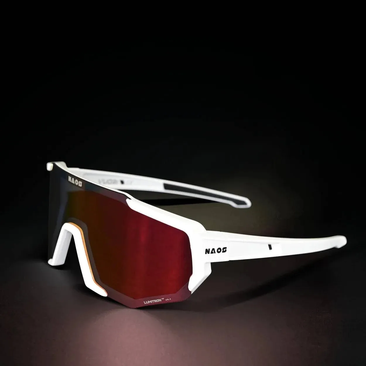 Naos | Vuori Sportbril | Glossy White / Black Red