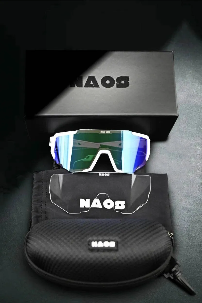 Naos | Vuori Sportbril | Glossy White / Green