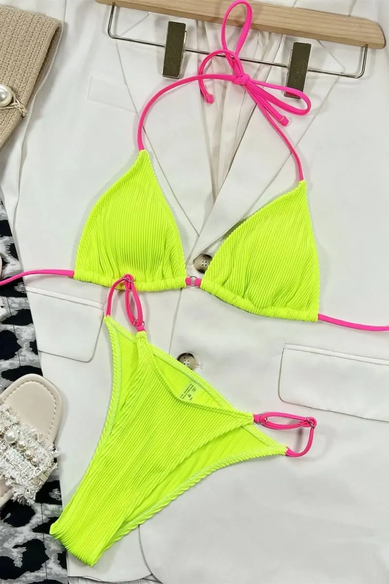 Neon Yellow Bikini Set