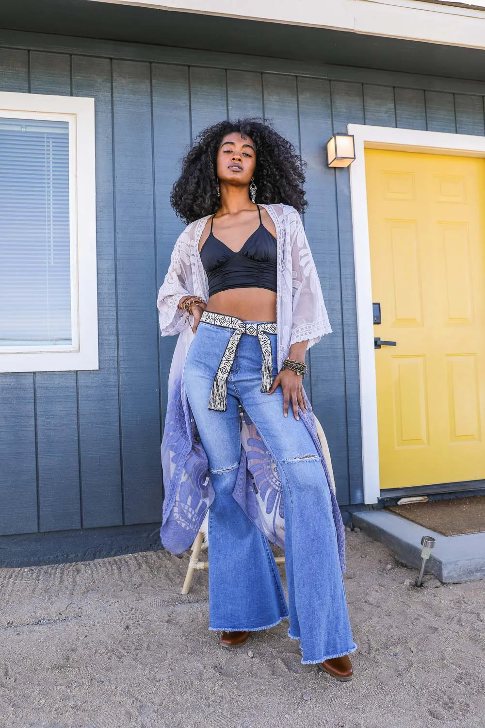 Ombre Bohemian Lace Kimono