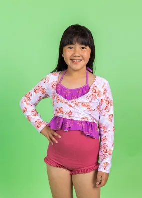 Painted Clams | Youth Wrap Top Rashguard
