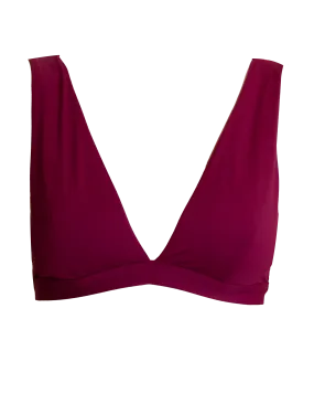 Plum Plunge Bikini Top
