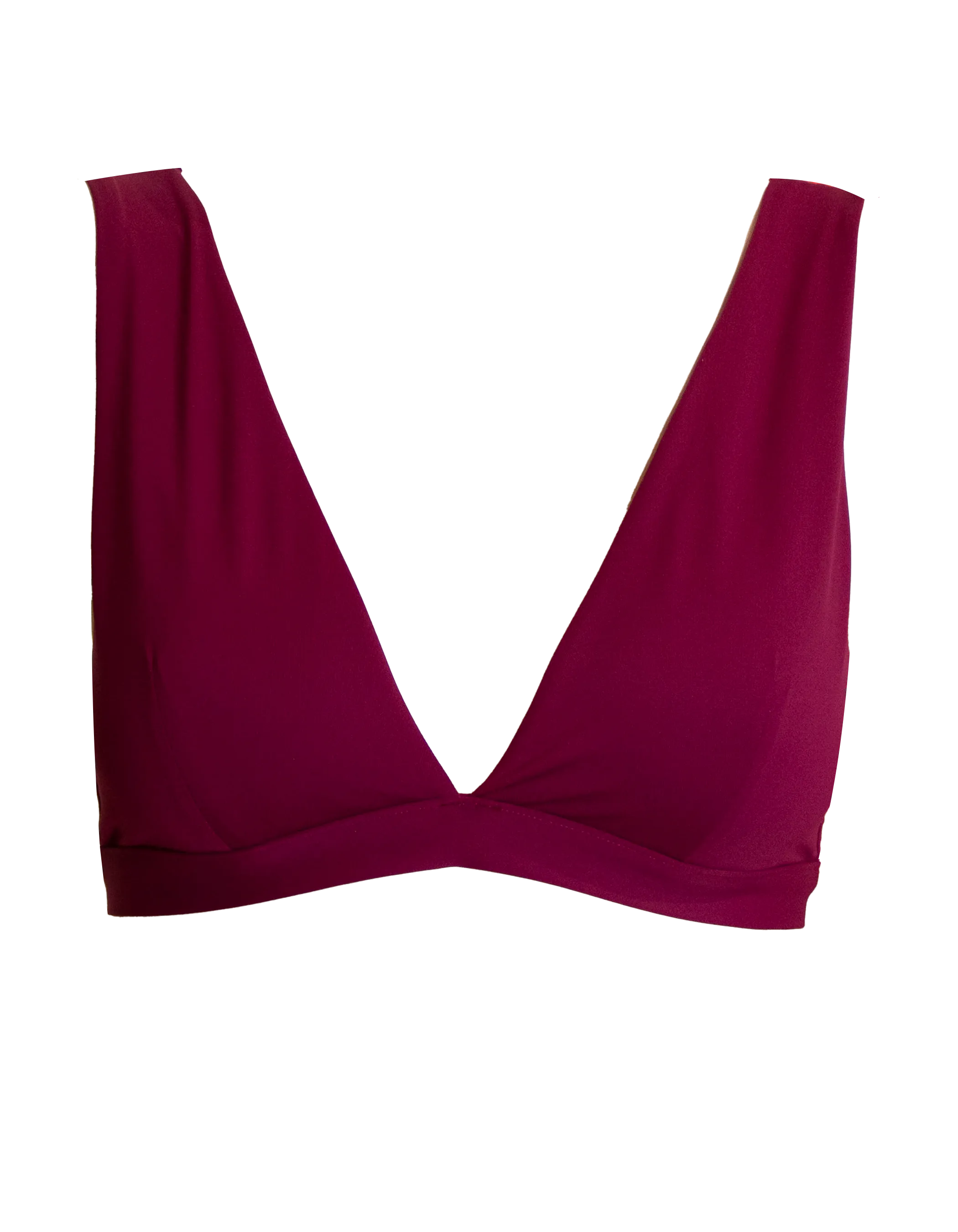 Plum Plunge Bikini Top
