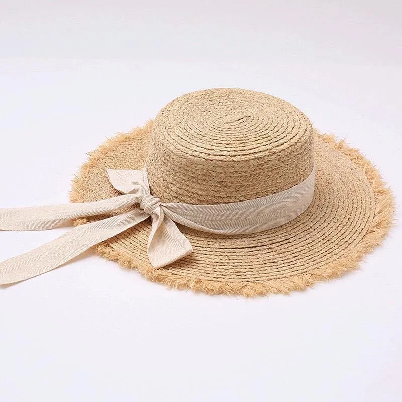 Raffia Hat Sun Visor Beach Straw Hats Women Sea Beach Leisure Hats