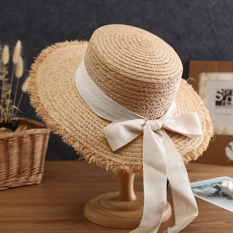 Raffia Hat Sun Visor Beach Straw Hats Women Sea Beach Leisure Hats