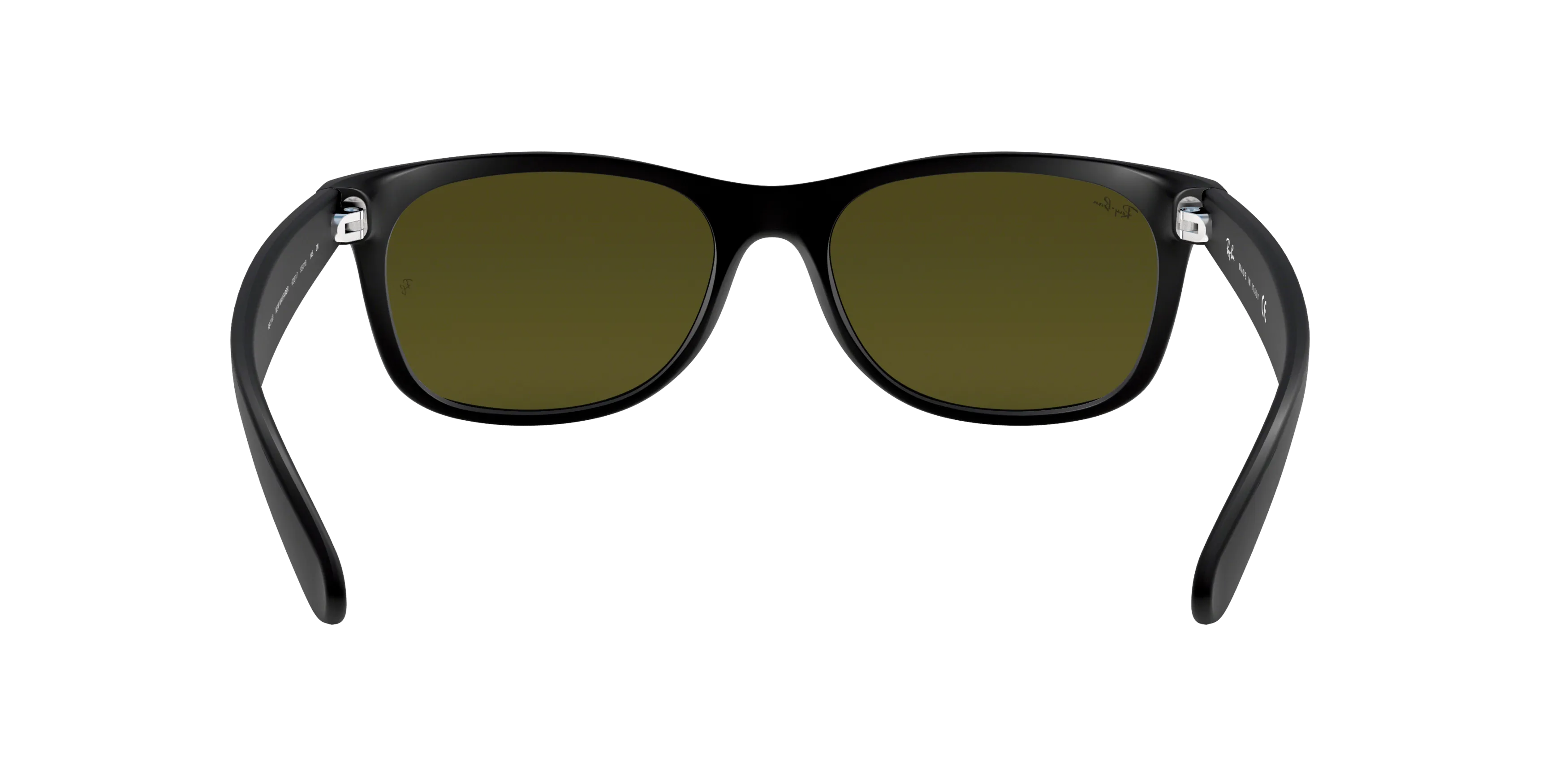 RAY-BAN New Wayfarer Flash Rubber Black - Grey Mirror Blue Sunglasses