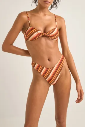 RHYTHM Chica Stripe Knotted Bandeau Top