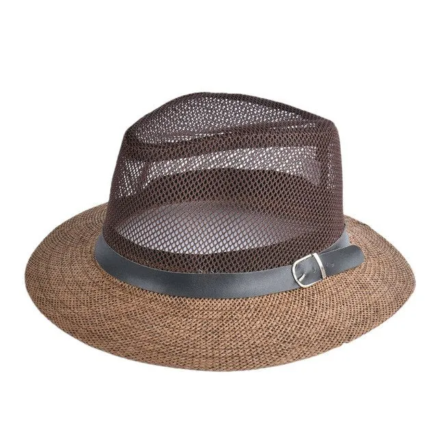 Sidiou Group Spring Summer Hats For Women Sun Cap Hollow Out Wide-Brim Fedora Hats