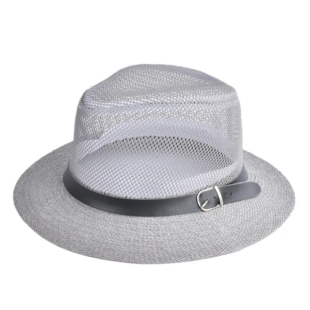 Sidiou Group Spring Summer Hats For Women Sun Cap Hollow Out Wide-Brim Fedora Hats