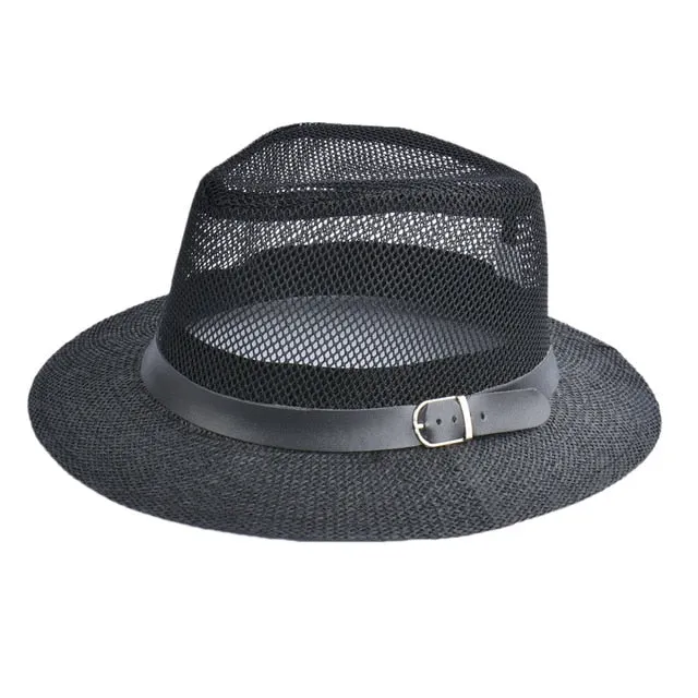 Sidiou Group Spring Summer Hats For Women Sun Cap Hollow Out Wide-Brim Fedora Hats