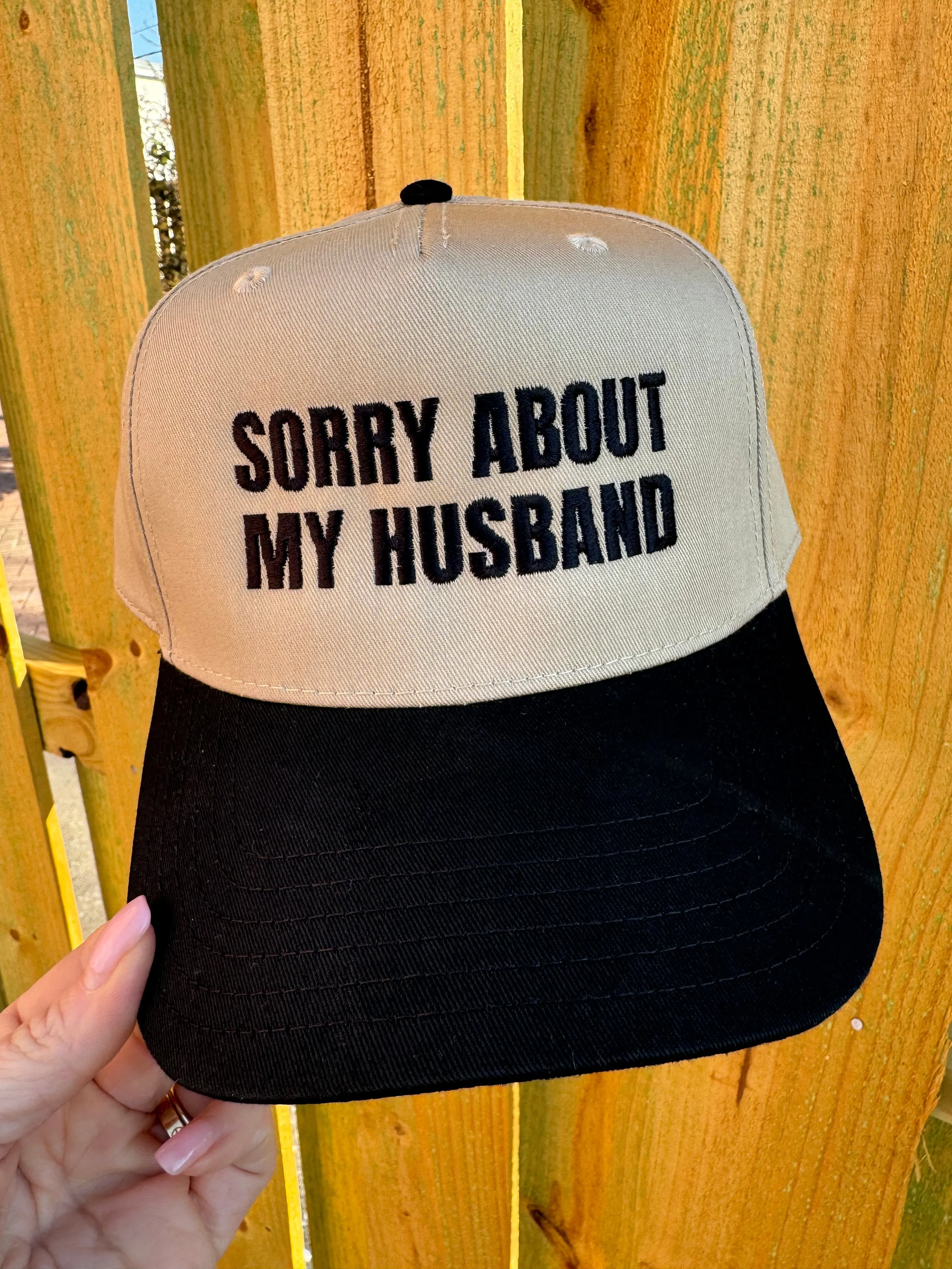 SORRY ABOUT MY HUSBAND Trucker Hat