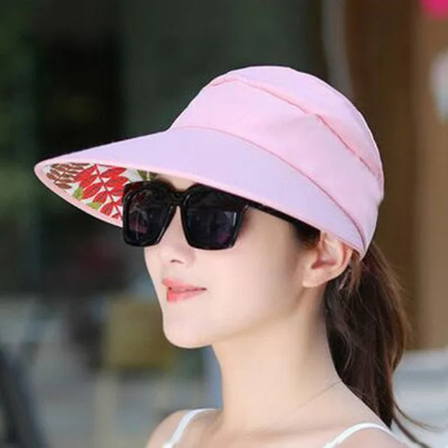 Sun Hats for Women Summer Hat Canvas Beach Hat UV Protection Cap Visors Adjustable Velcro Fishing Panama Chapeu gorra MZ008