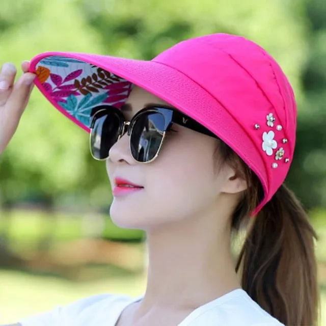 Sun Hats for Women Summer Hat Canvas Beach Hat UV Protection Cap Visors Adjustable Velcro Fishing Panama Chapeu gorra MZ008