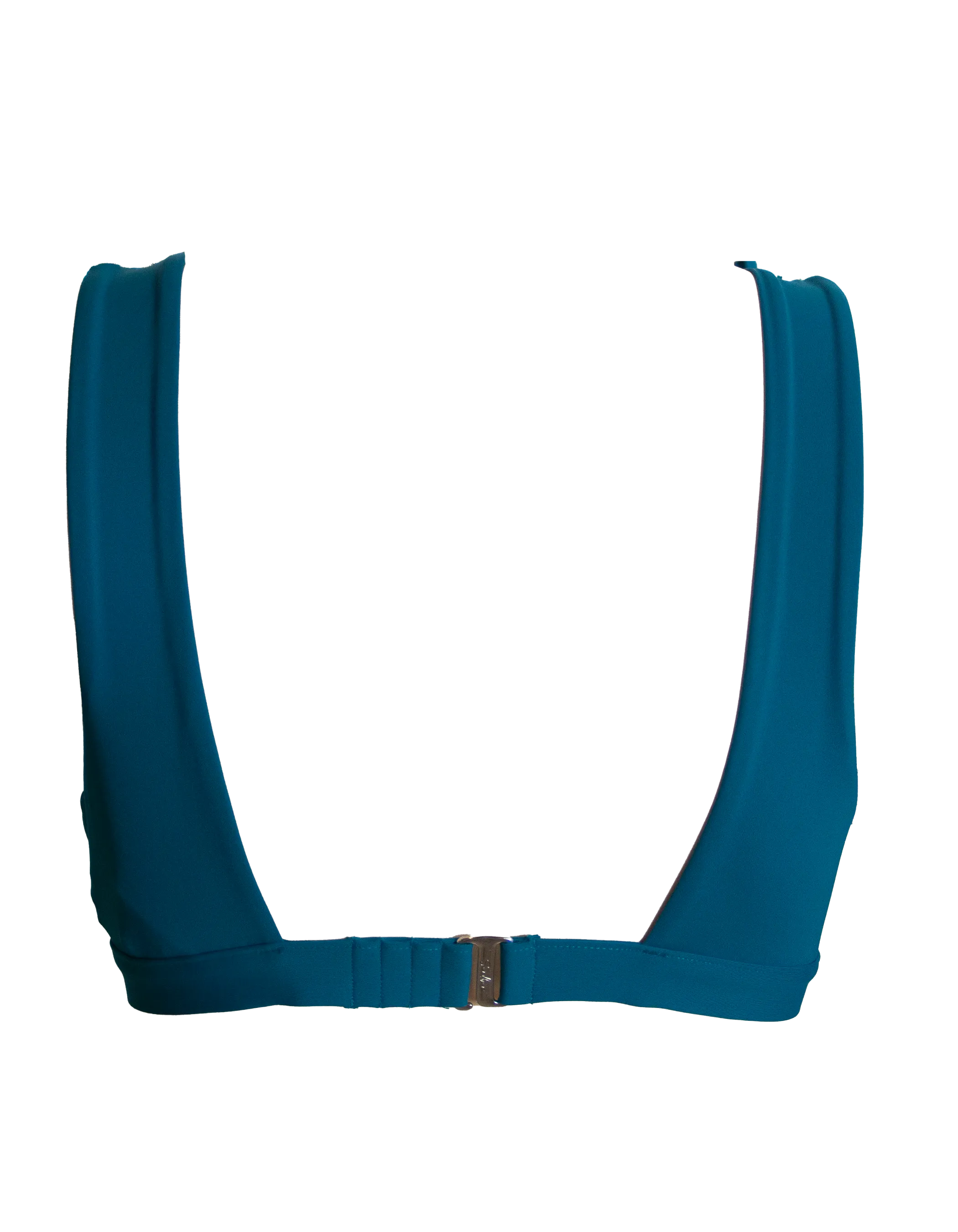 Teal Womens Plunge Bikini Top