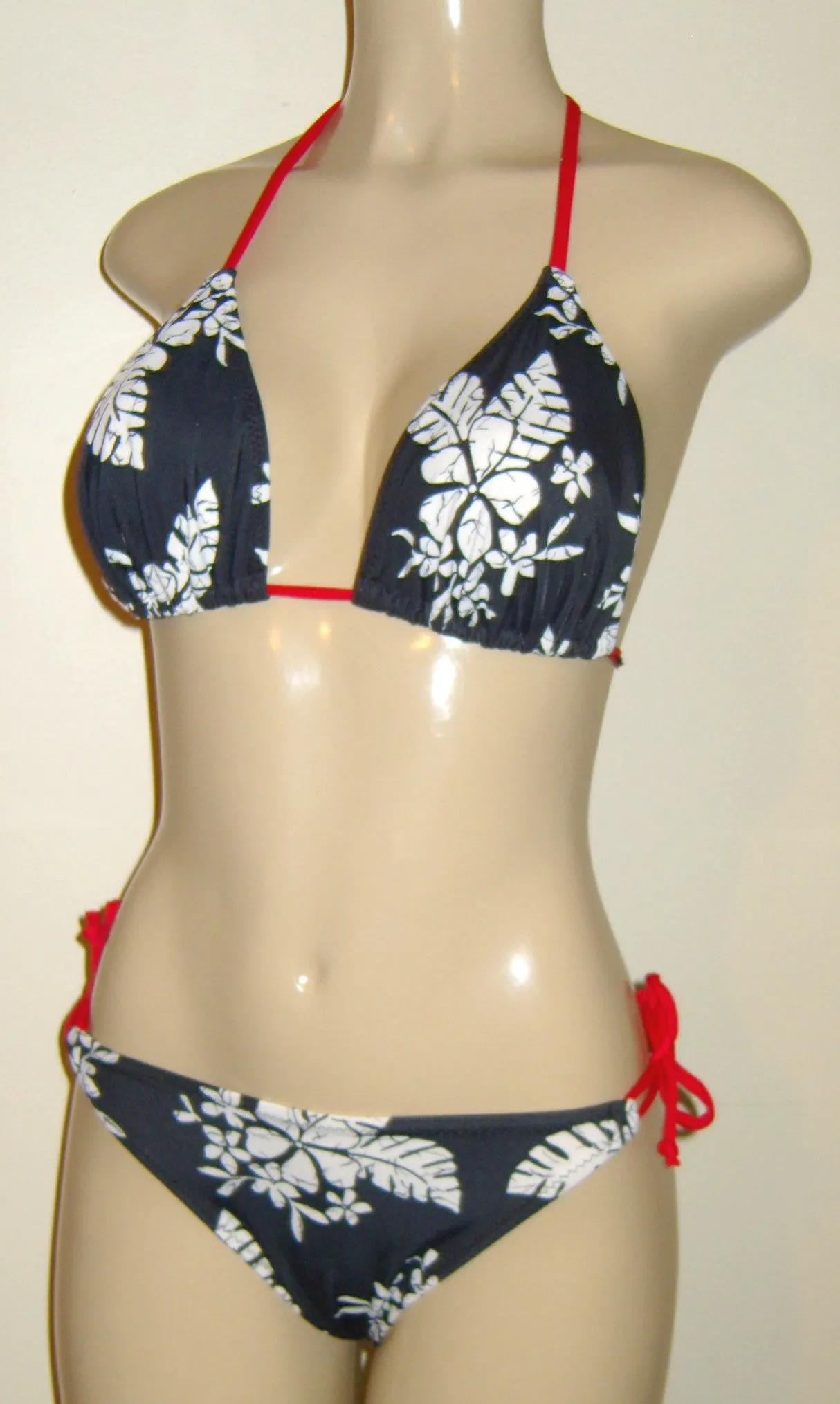 Triangle Bikini Top and Hipster Tie Side Scrunched Bottom
