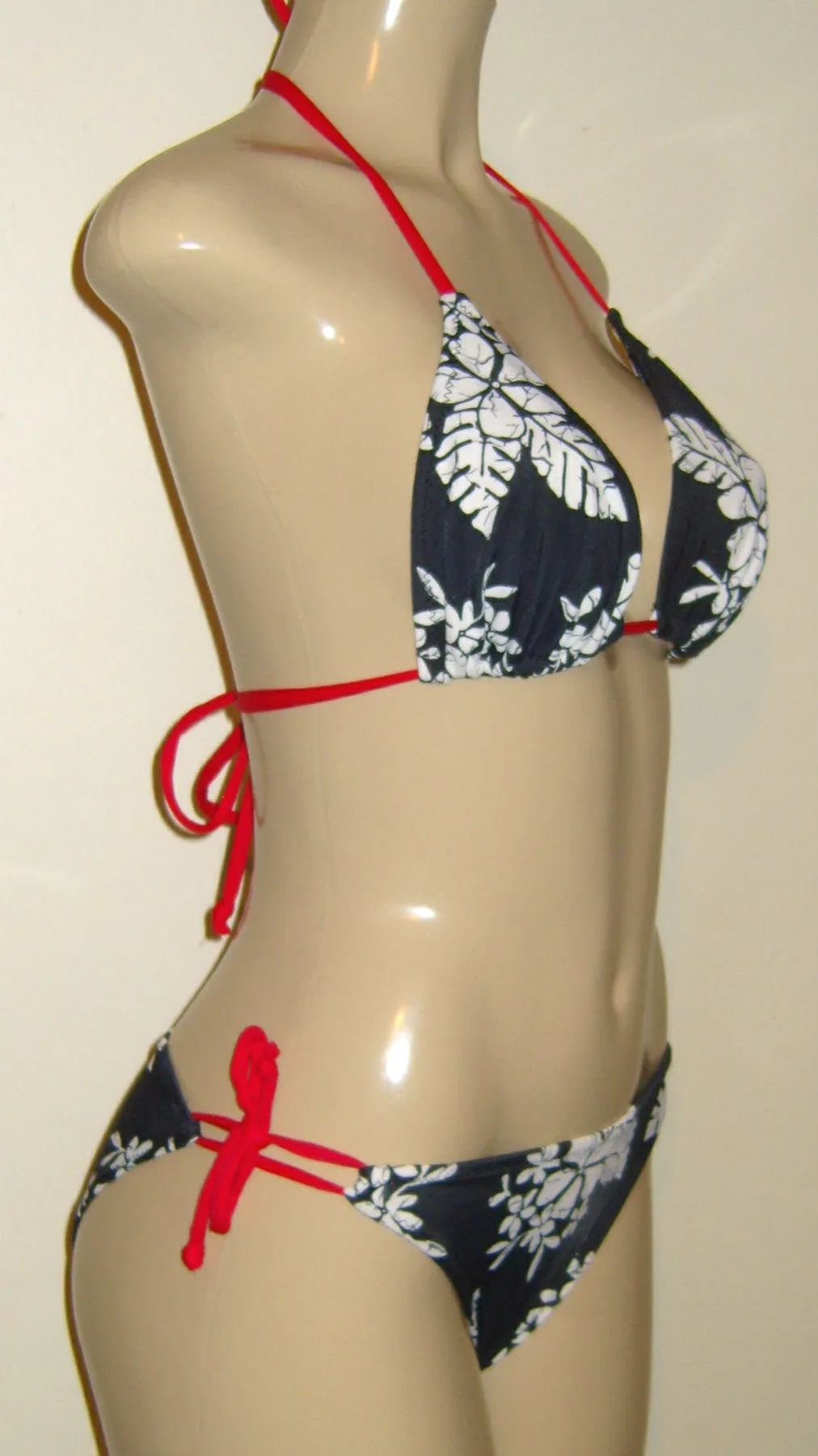 Triangle Bikini Top and Hipster Tie Side Scrunched Bottom