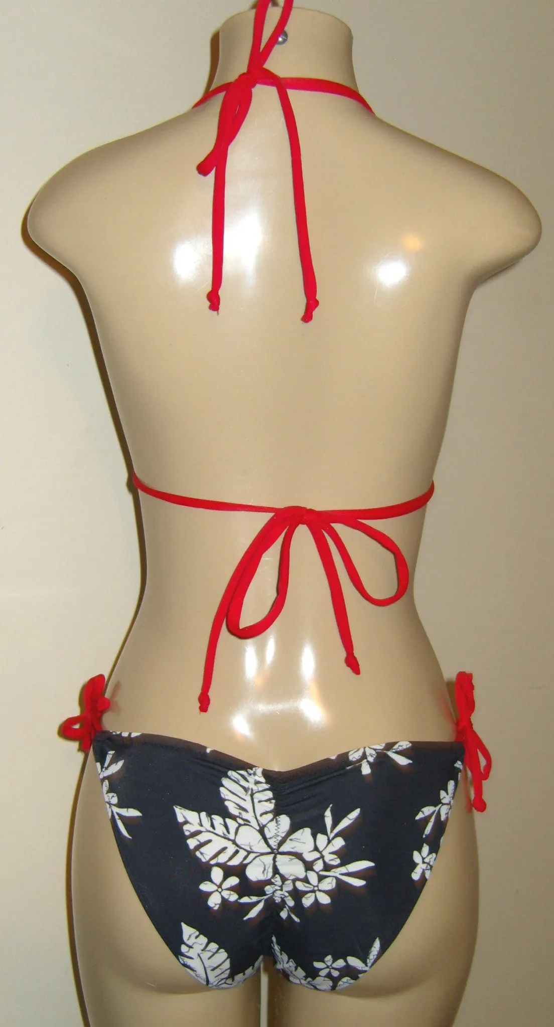 Triangle Bikini Top and Hipster Tie Side Scrunched Bottom
