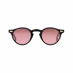 Ugo Glossy Black-Burgundy Sunglasses