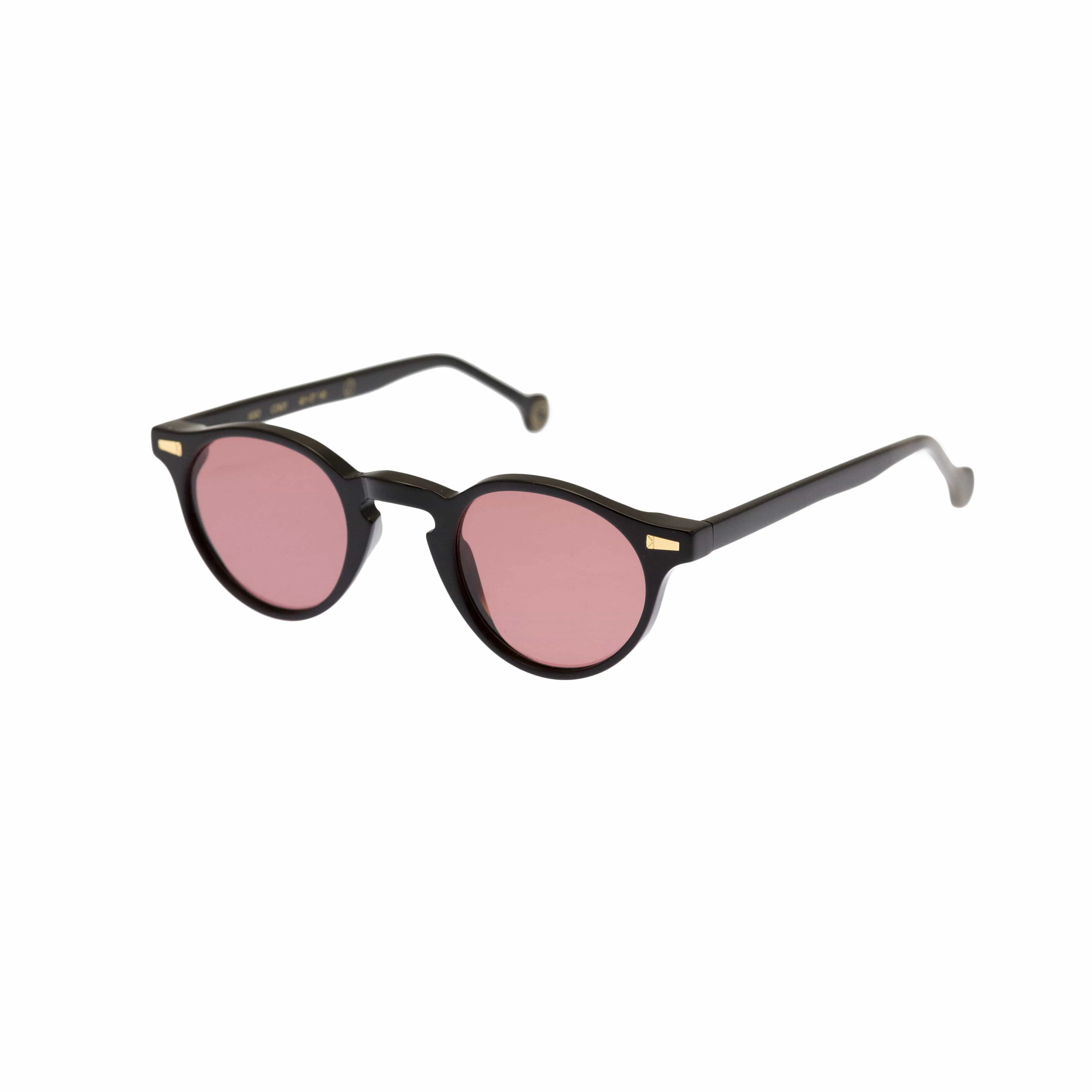 Ugo Glossy Black-Burgundy Sunglasses
