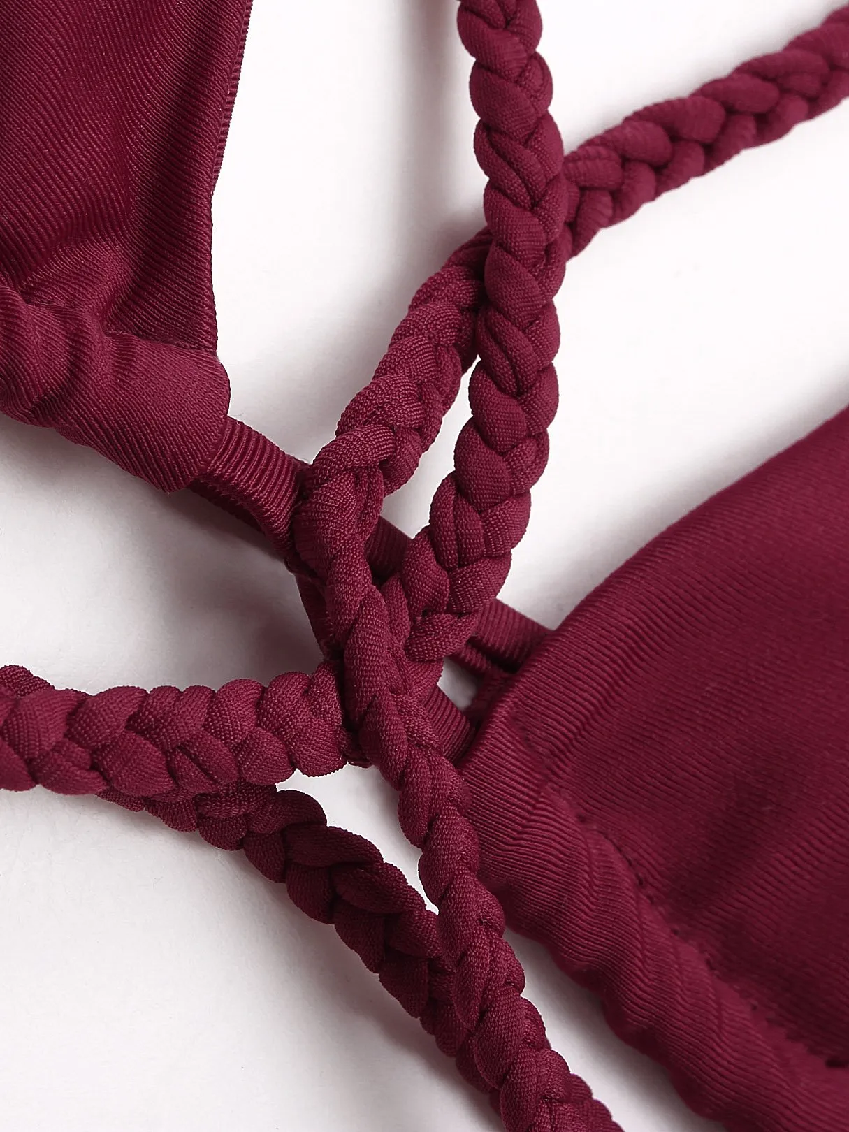 Wholesale Burgundy Sleeveless Bikinis