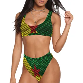 YANA FLAG Sport Top & High-Waisted Bikini Swimsuit